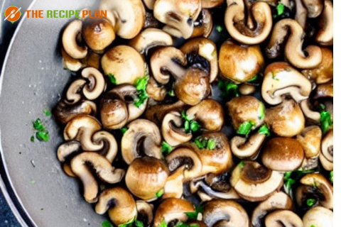 shiitake mushrooms and chopped garlic to the melted butter