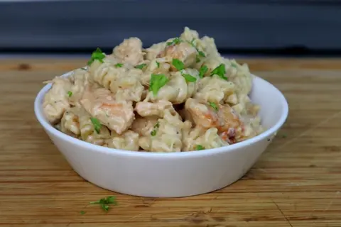 Dump and Bake Garlic Parmesan Chicken Pasta Recipe